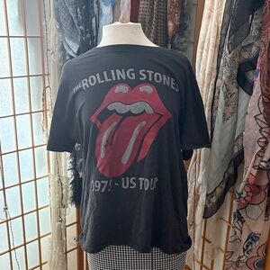 Rolling Stones 1977 US Tour Black short sleeve